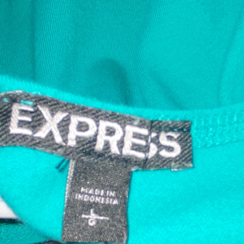 Express 3/4 Sleeve Skater Dress Teal - Picture 5 of 8